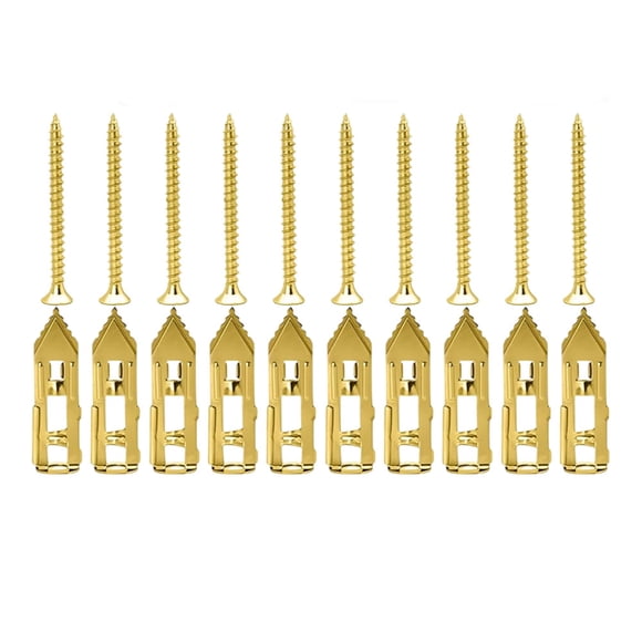 Vacemry Drywall Anchors With Screws, 10-Piece Heavy-Duty No-Drill Wall Removal Expansion Screw Kits, Upgraded Metal Fasteners for Plasterboard Gypsum Board Sheetrock, Home Office Living Room