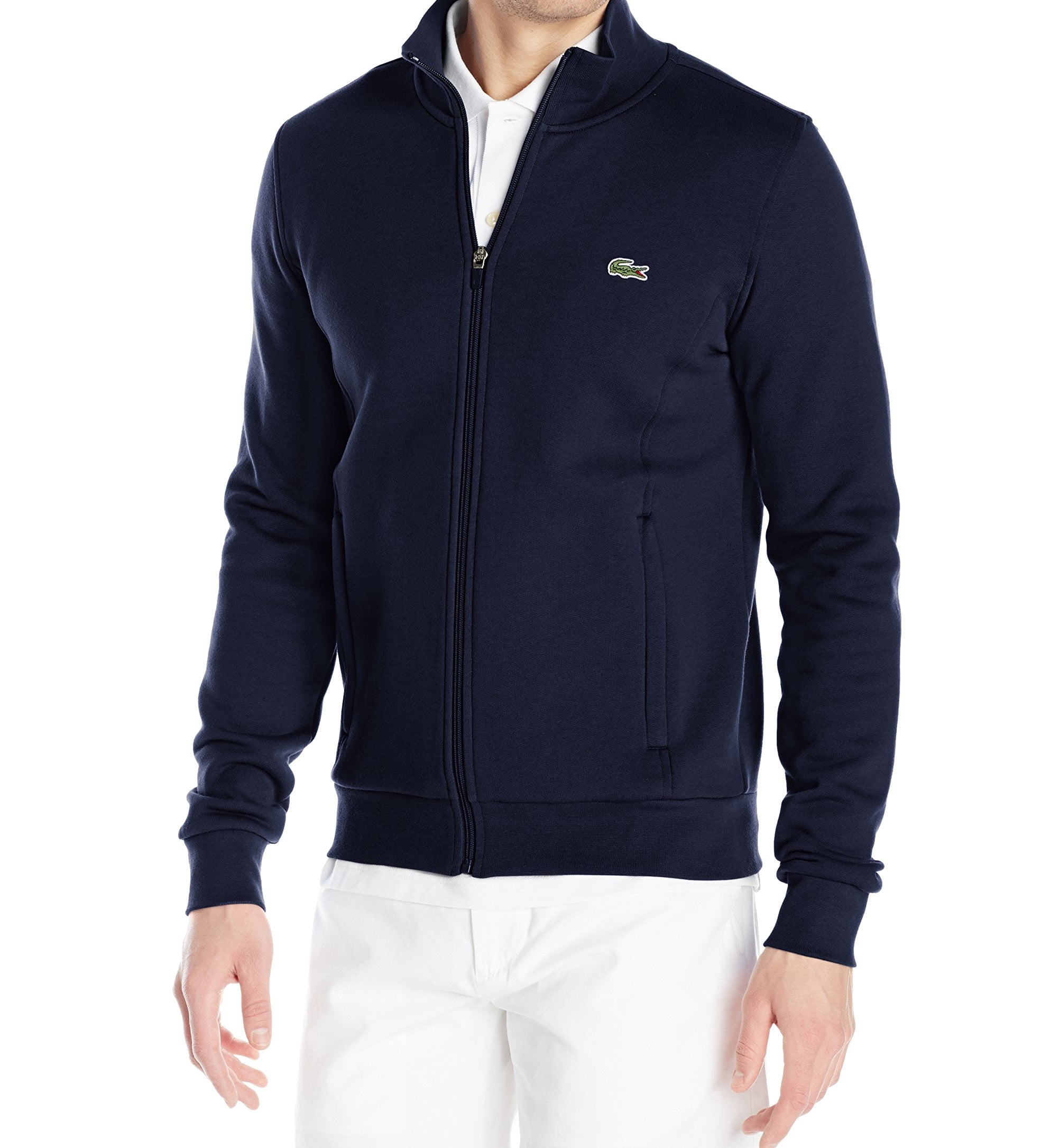 Lacoste Sweaters - Mens Sweater Full Zip Mock Neck Fleece-Lined 2XL ...