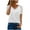 White, variant on Tops Women's Sales Flowy Summer-Beach Lightweight Shirts Solid Elegant Ladies Tshirts Fluffy Short Sleeve Tee Fashion Sports Tops Tshirt Athletic Vintage V-Neck T-shirt Blouse Pu
