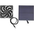 thumbnail image 5 of Kit de panel solar con ventilación y ventilador extractor de refrigeración para invernaderos y perreras para mascotas, 5 of 5