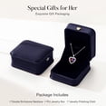 thumbnail image 6 of Iefil Gifts for Women - 925 Sterling Silver Birthstone Necklace, Anniversary Birthday Gifts for Wife Girlfriend | January Garnet Red & March Aquamarine Light Blue Jewelry, 6 of 7