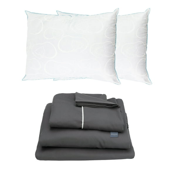 Sábanas Queen Size ROGGA HOME Gris + 2 Almohadas Osos