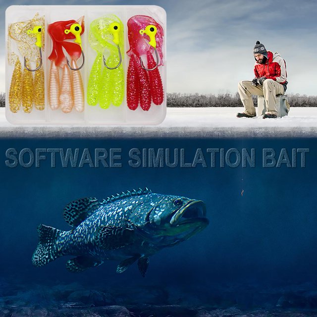 Señuelos de Pesca blandos de 1901 5 26 piezas 85 cm 2g cebo Likrtyny Artificial suave realista con gancho simulación de PVC aparejos de Pesca