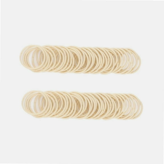 100pcs Baby Hair Ties Small Elastic Toddler Hair Ties Seamless Hair Bands Ponytail Holders for Kids Girls(2 mm x5cm,Beige Blonde)
