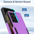 thumbnail image 5 of for Samsung Galaxy S21 Ultra Case: Dual Layer Protective Heavy Duty Cell Phone Cover Shockproof Rugged with Screen Protector - Military Protection Bumper Tough - Samsung Galaxy S21 Ultra 5G, Purple, 5 of 16