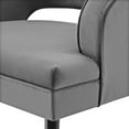 thumbnail image 5 of Contemporary Modern Urban Designer Living Room Lounge Club Lobby Accent Side Chair Armchair, Velvet Fabric, Grey Gray, 5 of 7