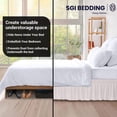 thumbnail image 5 of SGI bedding 15 inch Drop Wraparound Bed Skirt Queen Size - No Lifting Required, Adjustable Easy Fit Elastic Strap, Classic Gathered Styling Dust Ruffle, Fade Resistant -Light Grey, 5 of 7
