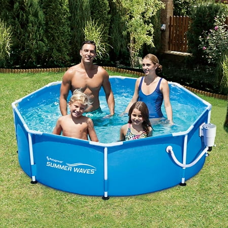 Summer Waves 8ft X 30in Outdoor Round Frame Above Ground Swimming Pool With Pump Canada Summer Waves 8ft X 30in Outdoor Round, 8 Ft Above Ground Pool
