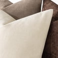 thumbnail image 5 of Pack of 2 Decorative Throw Pillow Covers Soft Chenille Throw Pillows Solid Textured Cushion Covers Christmas Home Decor for Couch Sofa Bedroom Living Room 18x18 Inch, White, 5 of 6