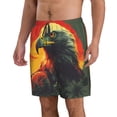 thumbnail image 2 of Balery Hawaiian Style Bald Eagle Traje de Baño Estilo Hawaiano para Hombre, Shorts de Secado Rápido con Bolsillos-Large, 2 of 6