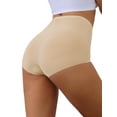 thumbnail image 3 of INSPIRE CHIC Women's High Waist Full Coverage Brief Tummy Control Underwear Panty L Beige, 3 of 4