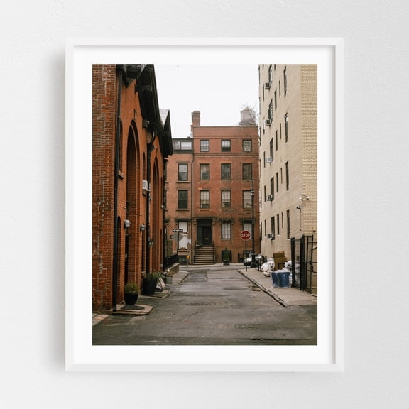 Brooklyn Heights Residential, Brooklyn 03 - Brooklyn New York Photography White Framed Wall Art Print 16 x 20 inches