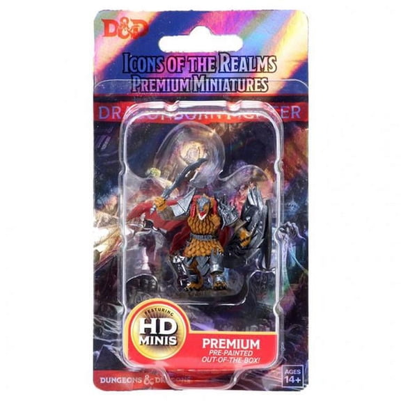 WizKids WZK93004 Dungeons & Dragons Icons of The Realms Premium Dragonborn Male Fighter Miniatures
