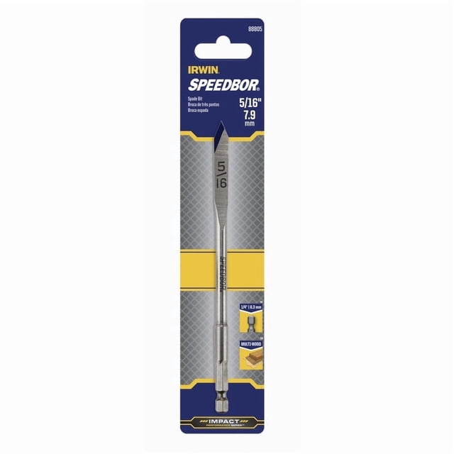Broca para madera IRWIN Speedbor de acero al carbono de 5/16 pulgadas x 6 pulgadas de largo
