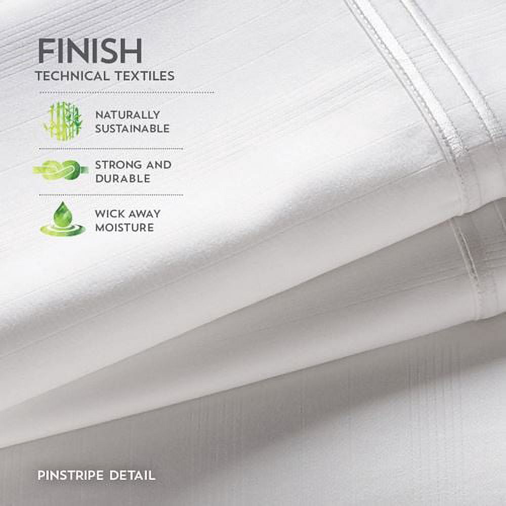 New Purecare Bamboo Elemnet Terrene Premium Full White Sheet Set