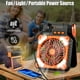 thumbnail image 2 of Solar and Battery Powered Camping Fan, Rechargeable Portable Desk Fan with LED Light & Timing Function, Power Bank for Home Office Car Outdoor, 2 of 5