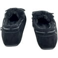 thumbnail image 2 of Clarks Holly Folded Tongue Moccasin Slipper Indoor Outdoor House Slippers Black (Black, 7), 2 of 3