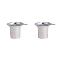 thumbnail image 1 of sweethay Tea Infuser Teapot Funnel Round Edge Leaf Handle Mesh Loose Kitchen Accessories Single-Wire Steel Stainless Filter Clip 88mmx75mm 2Conjunto, 1 of 6