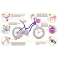 thumbnail image 6 of Royalbaby Girl's Kid's Bike Stargirl 14 In. Bicycle Basket Training Wheels Purple Child's Cycle, 6 of 11