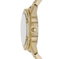 thumbnail image 3 of Folio Women's Gift Set; Gold Tone Bracelet Watch, Clear Stone Bezel with Gold Multi Layered Necklace with Lock Pendant (FMDAL1171), 3 of 5