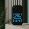 thumbnail image 4 of DistinctInk Tough Case for Apple iPhone 15 (6.1" Screen), Compatible with MagSafe Charging - Divers Do It Deeper, 4 of 6
