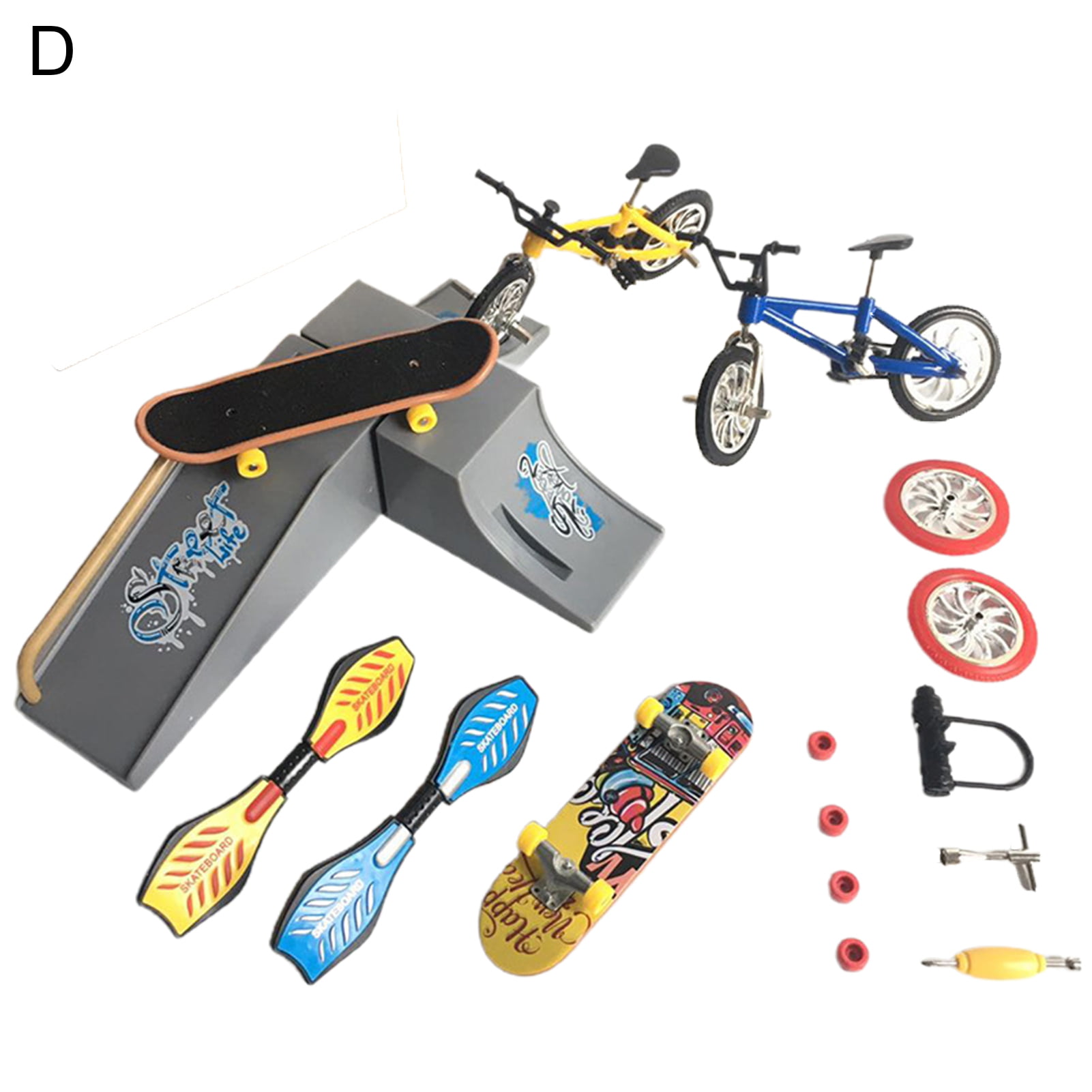 Kids Mini Fingerboard Bicycle Scooter Skateboard  Board Finger Toy Set New 