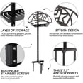thumbnail image 4 of Walensee Garden Hose Holder Detachable Freestanding Water Hose Hanger,Outside Heavy Duty Metal Hose Storage Hose Stand Decorative Hose Reel Rack for Yard,Lawn,Black, 4 of 6