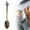 H, variant on Crystal Topped Demitasse Spoons, Vintage Carved Espresso Spoons Set, 4.33" Mini Coffee Spoons for Tea, Coffee & Dessert, Retro Metal Tea Spoon with Crystal Handles, Coffee Scoop, White