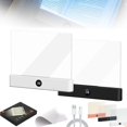 thumbnail image 1 of Smart LED Book Light Treasure Box, Rechargeable Flat Reading Lamp Full Page Light Portable Multi Brightness Color Student Eye Protection Night Dimmable Panel Plate 3 Colors Timer for Readers(W+B), 1 of 10
