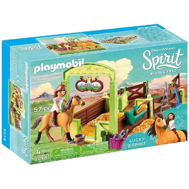 PlayMobil Spirit Riding Free Lucky y Amp; Spirit con puesto de caballo, multicolor Playmobil Playmobil
