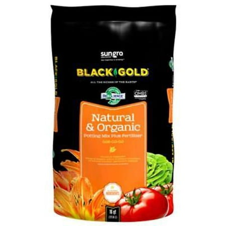 Black Gold 16QT Natural and Organic Potting Mix Rich Loamy Mix Is A Pre Only