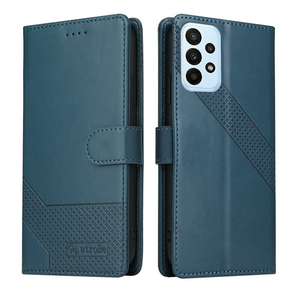 Dteck Wallet Case for Samsung Galaxy A23 4G 6.6-Inch 2022 - Slim PU Leather Soft TPU Anti-scratch Shockproof Magnetic Clasp Cards Holder Flip Stand Book Style Case for Samsung Galaxy A23 4G-Blue