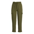 thumbnail image 3 of Joe B Women's Juniors Paperbag Waist Tapered Leg Pant, 3 of 5