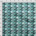 thumbnail image 4 of oneOone Silk Tabby Turquoise Green Fabric Asian Japanese Flower Craft Projects Decor Fabric Printed By The Yard 42 Inch Wide, 4 of 4