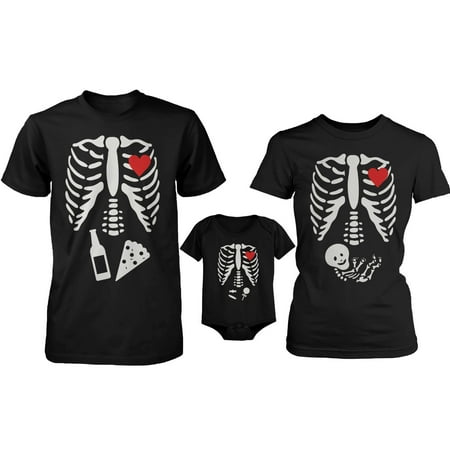 Skeleton Family Family Matching Shirts and Bodysuit