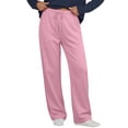 thumbnail image 2 of PInxai Sweatpants for Women Drawstring Elastic Waisted Casual Workout Pants Comfy Athletic Running Gym Pants with Pockets,Pink,XL, 2 of 6