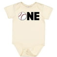 thumbnail image 3 of Inktastic One- Baseball First Birthday Boys or Girls Baby Bodysuit, 3 of 5