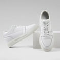 thumbnail image 6 of CMR CHAMARIPA Casual Elevator Shoes For Men - White Leather Height Increasing Sneaker 8CM / 3.15 Inches, 6 of 9