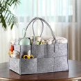 thumbnail image 4 of Foldable Baby Diaper Caddy Organiser, Portable Nursery Storage Basket Bin With Changeable Compartments(1pcs, Gray), 4 of 5