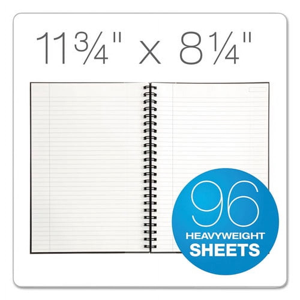 "Royale Wirebound Business Notebooks, 1 Subject, Medium/college Rule, Black/gray Cover, 11.75 X 8.25, 96 Sheets | Bundle of 2 Each"