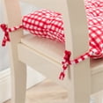 thumbnail image 4 of Square Plaid Seat Cushion with Non-Slip Ties Thick Chair Pad Home Floor Pillow, 4 of 6