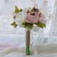 thumbnail image 2 of Ramo de dama de honor de simulación de arreglo de florero de de flores artificiales Rosado Sunnimix Flores artificiales, 2 of 5
