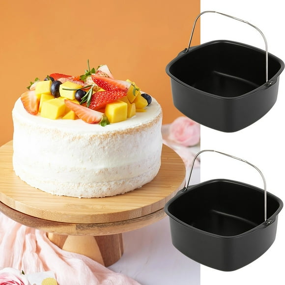 7/8 Inch Non-stick Coated Aluminum Steel Cake Baking Tray Basket Airfryer For Kitchen Baking Dish Air Fryer Accessories