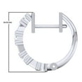 thumbnail image 3 of Dazzlingrock Collection 0.45 Carat (ctw) 14K Round & Baguette White Diamond Ladies Huggies Hoop Earrings 1/2 CT, White Gold, 3 of 4