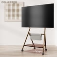 thumbnail image 4 of FITUEYES Storage Rolling TV Cart Height Adjustable Corner TV Stand Mount for TVs Up to 65 Inch, 4 of 4