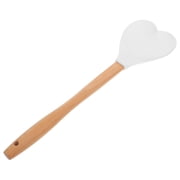 QIDITONG Heart-Shaped Silicone Serving Spoon and Nonstick Turner Spatula Flexible Kitchen Utensil for Cooking, Stirring, Mixing, Baking, Serving