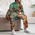 thumbnail image 7 of Sikiie Space Adventurer Cat Mens Pajama Set, Soft Warm Long Sleeve Sleepwear, Cozy Button-Down Pjs for Men-Large, 7 of 7