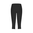thumbnail image 4 of Chbgutlmr Leggings for Women Capris Silm Fitting Comfy Solid Color Cropped Casual Workout Trousers Summer, 4 of 6