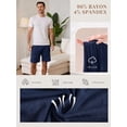 thumbnail image 5 of MoFiz Men's Bamboo Rayon Pajama Shorts with Pockets Loungewear 3-Pack for Men, 5 of 9