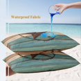 thumbnail image 4 of Texas Star Rustic Lumbar Pillow Covers 20x12 Inch Set of 2, Western Teal Brown Ombre Wooden Vintage Waterproof Outdoor Pillow Covers, Decorative Cushion Pillowcases for Couch, Sofa, Bed, Patio, 4 of 9